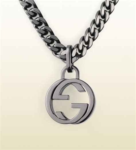 gucci logo necklace silver|gucci interlocking g pendant necklace.